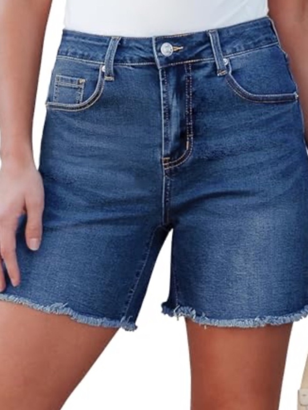 Torrid 20 Denim Bermuda Cut Off Denim Shorts - Blue